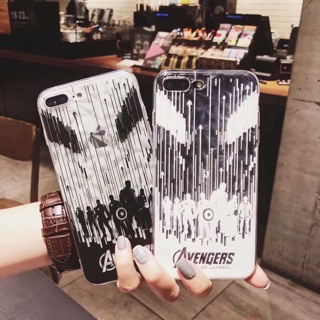 เคสสีขาวดำ เคสใส เคสคู่ ลายเท่ๆ ลายAvanger