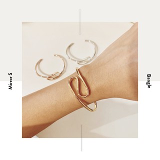 Mina Code Mirror S bangle กำไลรูปตัวเอส