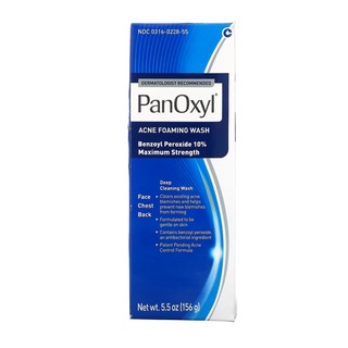 PanOxyl, Acne Foaming Wash Benzoyl Peroxide 10% Maximum Strength 5.5 oz (156 g)