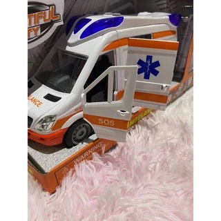 🔥ของเล่นเด็ก รถพยาบาล รถ Ambulance ของขวัญวันเกิด รถหมอ รถหว๋อ รถพยาบาลมีเสียง ของเล่นเด็กเสริมพัฒนาการ