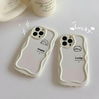 💕พร้อมส่ง💕iPhone 14 13 12 11 Pro Max เคส for เคสไอโฟน11สีขาว สไตล์เรียบง่าย  บางเบาพกพาง่าย น่ารัก การ์ตูน Case