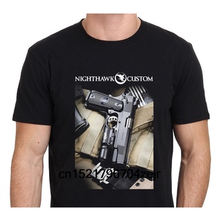 คอลูกเรือเสื้อยืด พิมพ์ลาย Nighthawk 1911 Costum สีดํา สําหรับผู้ชาย ไซซ์ S ถึง 4XlS-5XL