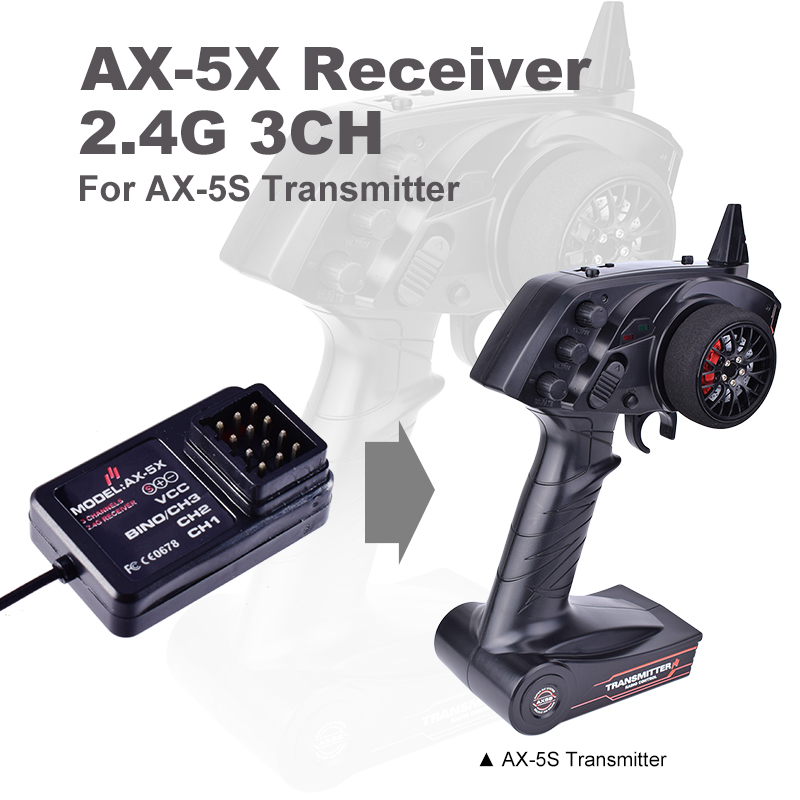 AUSTAR AX-5S เครื่องส่งสัญญาณอุปกรณ์เสริม 2.4G 3CH สําหรับ AX-5S เครื่องส่งสัญญาณ Q65 MN90 1/10 1/8 