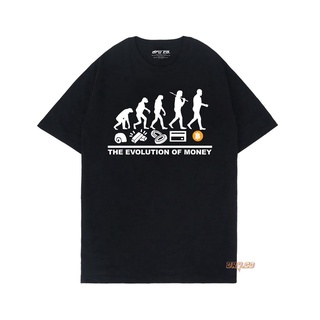 เสื้อยืดผ้าฝ้ายพิมพ์ลายขายดี เสื้อยืด ลาย The Evolution Of Money Bitcoin Cryptocurency สําหรับผู้ชาย