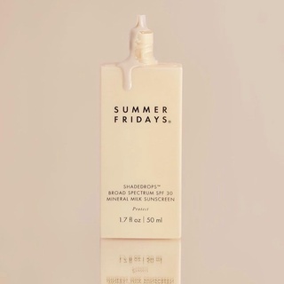 พรีออเดอร์ Summer Fridays ShadeDrops Borad Spectrum SPF 30 Mineral Milk Sunscreen