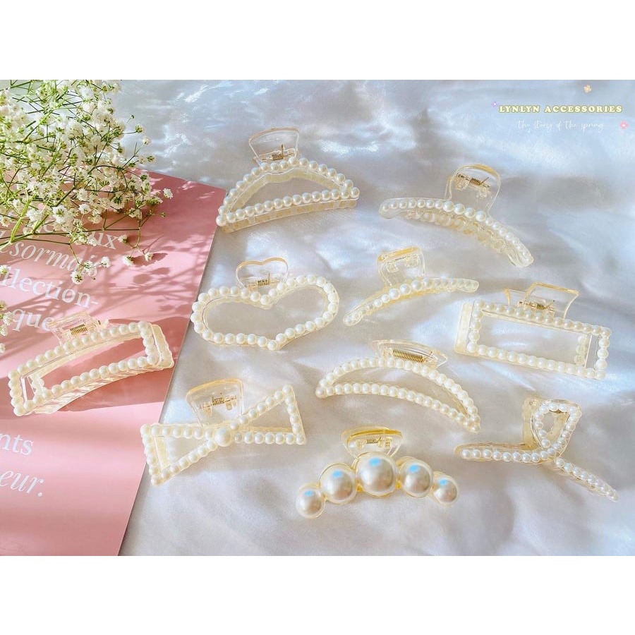 พร้อมส่งจากไทย กิ๊บมุก กิ๊บติดผมมุห เพชร สไตล์เกาหลี หนีบผมมุก งานลายแบรนด์