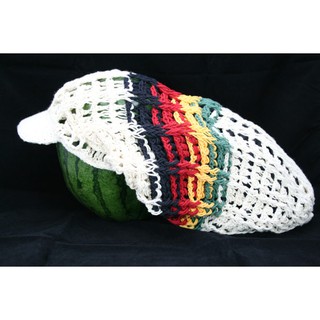 สินค้าราสต้า Cap Dreadlocks Oversize White Net Rasta หมวกโครเชต์ราสต้าสีขาว สำหรับผมทรง DREADLOCKS