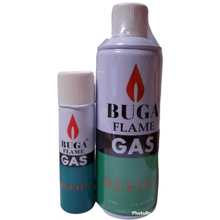 BUGA FLAME GAS Refil แก๊สกระป๋องสำหรับเติมไฟแช็ค ขนาด 30 และ 200กรัม