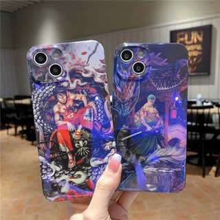 เคสไอโฟน เคสซิลิโคน iPhone 14 Pro Max iPhone 13 Pro Max iPhone 12 Pro Max iPhone 11 Pro Max iPhone X XR XS Max 7 8 Plus SE 2020 Cartoon วันพีซ One Piece Cool ลูฟี่ Luffy &amp; โซโล Zoro Bluray Design Soft Silicone Case