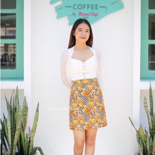 Foliage Skirt (Mlit_Brand) (ลายกราฟฟิกสีทอง)