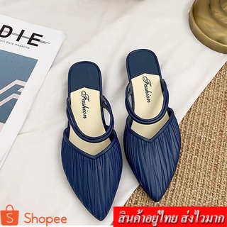Fashion รองเท้าเเตะ เเบบสวมมีส้น รองเท้าผู้หญิง รุ่น 924
