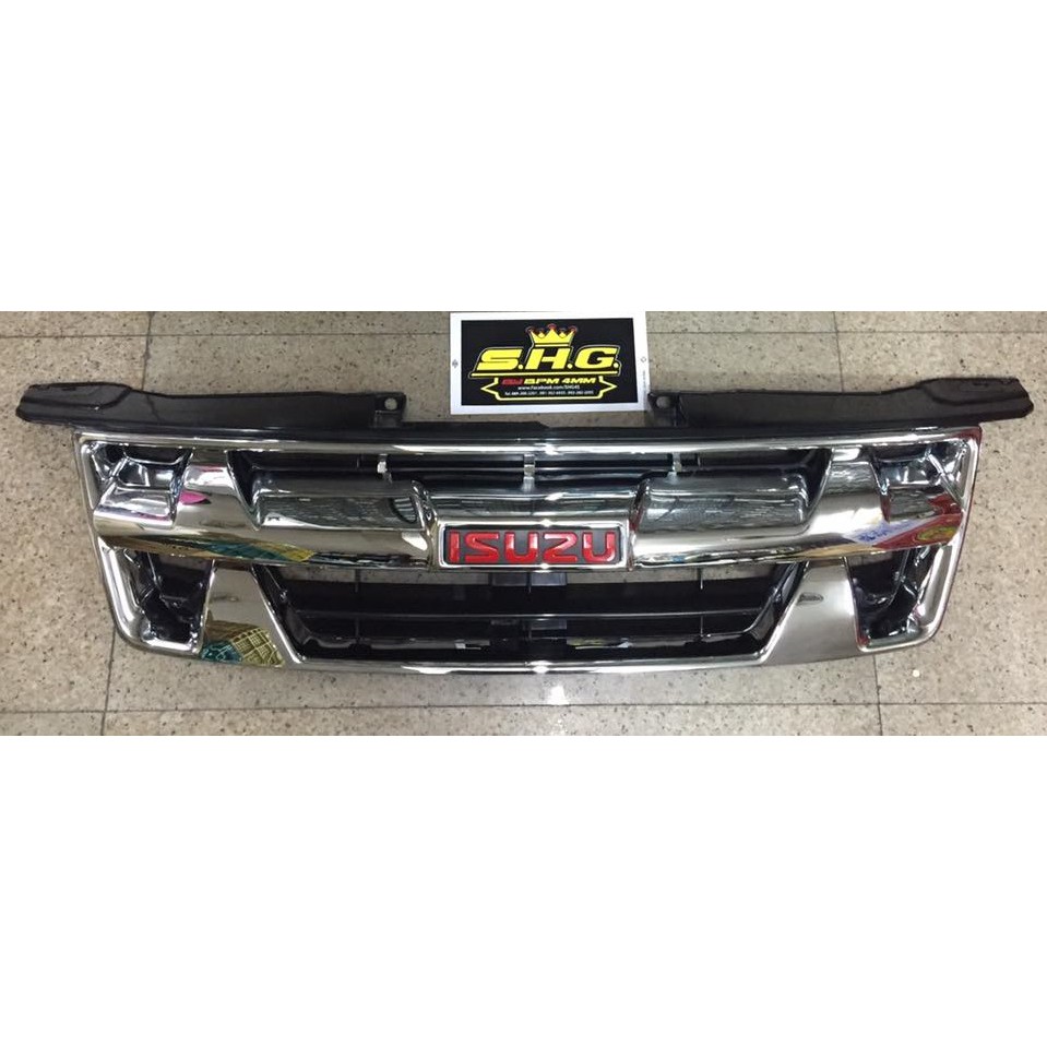 หน้ากระจัง ชุบโครเมี่ยม D-max Super Platinum ปี 2007-2010 พร้อมโลโก้หน้า ( ใส่ Gold Series - Platinum) เทียบแท้