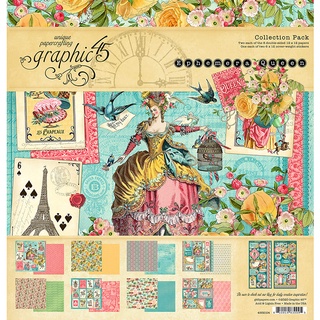 Graphic45 Ephemera Queen paper pad 12 x 12 inch