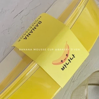 Bakery D'VER ❤️ กล่องกล้วย พร้อมสายคาด BANANA 🍌 สายคาดไม่ซ้ำใครกล่องพลาสติกรูปกล้วย กล่องมูสเย็น กล่องบานอฟฟี่กล้วย
