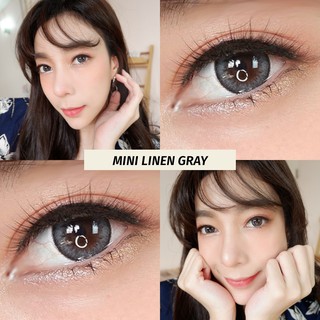 คอนแทคเลนส์ Mimibytoni : Mini Linen gray ขนาดเท่าตา สีเทาตัดขอบบางๆ