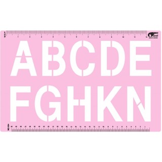 TRACGO Stencil English Alphabets Letter Height แผ่นประดิษฐ์อักษร ชุด อังกฤษตัวใหญ่ #TG313 ขนาดอักษร 3 นิ้ว (มี 3 แผ่น)