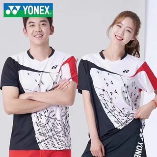 Yonex ชุดเสื้อกีฬาแบดมินตัน เทนนิส ระบายอากาศ แบบแห้งเร็ว สําหรับผู้ชาย และผู้หญิง