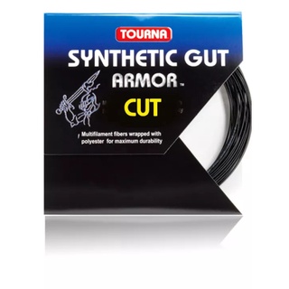 TOURNA SYNTHETIC GUT AMOR CUT เอ็นเทนนิส 40ft/12m. (เอ็นเทนนิสตัดแบ่งจากม้วนใหญ่ คุณภาพเดียวกันในราคาพิเศษ) เอ็นกลมดำ