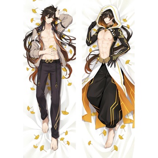 พร้อมส่ง ปลอกหมอนอิงสองด้าน พิมพ์ลายอนิเมะ Genshin Impact Zhong Li Dakimakura Kawaii 150x50 ซม.