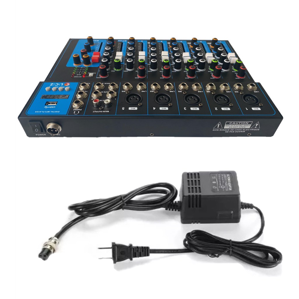 LZ-777BTสเตอริโอมิกเซอร์7ช่อง ผสมสัญญาณเสียง มีUSB/ Bluetooth/ มีหน้าจอLED
