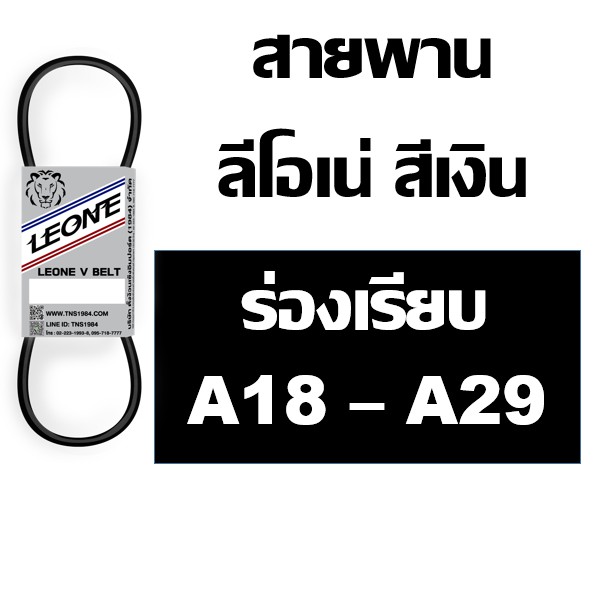 ลีโอเน่ สีเงิน LEONE สายพาน ร่อง A A18 A19 A20 A21 A22 A23 A24 A25 A26 A27 A28 A29 19 20 21 22 23 24 25 26 27 28 29