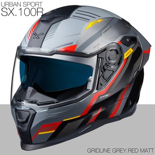 NEXX หมวกกันน็อค รุ่น URBAN SPORT SX.100R ลาย RIDLINE GREY.RED MATT ราคา7900