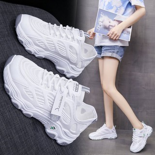 COOL SHOES (มาใหม่ AR-24)  รองเท้าผ้าใบสไตล์เกาหล เสริมส้น 5 ซม.รองเท้าลำลอง