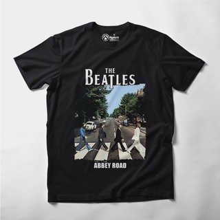 ROUND คอลูกเรือเสื้อยืด พิมพ์ลาย The Beatles Band Abbey Road-4XL