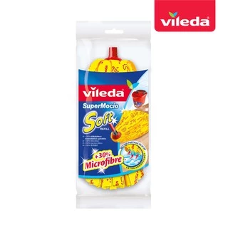 Vileda SuperMocio Soft Refill วิเลดา ม็อบถูพื้นซุปเปอร์โมชิโอ ซอฟท์ รีฟิล ไม้ม๊อบ ม๊อบ ผ้าม็อบ ผ้าม๊อบ อะไหล่ผ้า