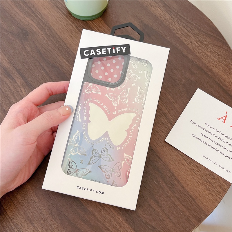 Casetify 【Symphony Butterfly】เคสโทรศัพท์มือถือ TPU กันกระแทก สําหรับ Iphone 14 plus pro Max 13 12 11 pro Max