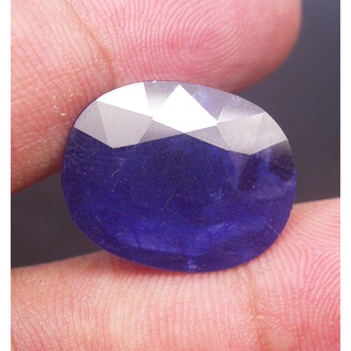 พลอยไพลินแท้ Blue Sapphire จากอัฟริกาสีน้ำเงินเข้มสวย เม็ดใหญ่อลังการ