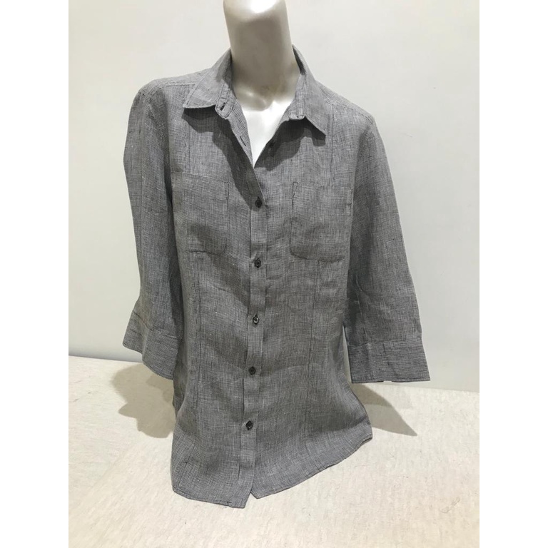 MAXMARA WEEKEND ORIGINAL PRELOVED BLOUSE สีดําและสีขาว