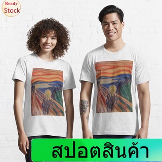 gothic เสื้อยืดลำลอง Edvard Munch The Scream Der Schrei der Natur (The Scream of Nature) 1910 Artwork For Tshirts Prints