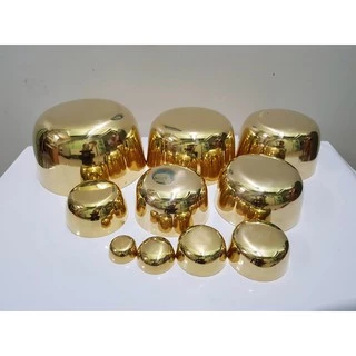 Brass byfa *จอกหล่อ ขันทองเหลือง ทองเหลืองเนื้อดี แบบเรียบแวววาวหนาหนัก ขนาด 4”5”6”