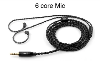 TRN สายอัพเกรด TRN 6core ขั้ว 2pin/ mmcx สายทองแดงถักเกรียว สายอัพเกรด 2pinnmmcx