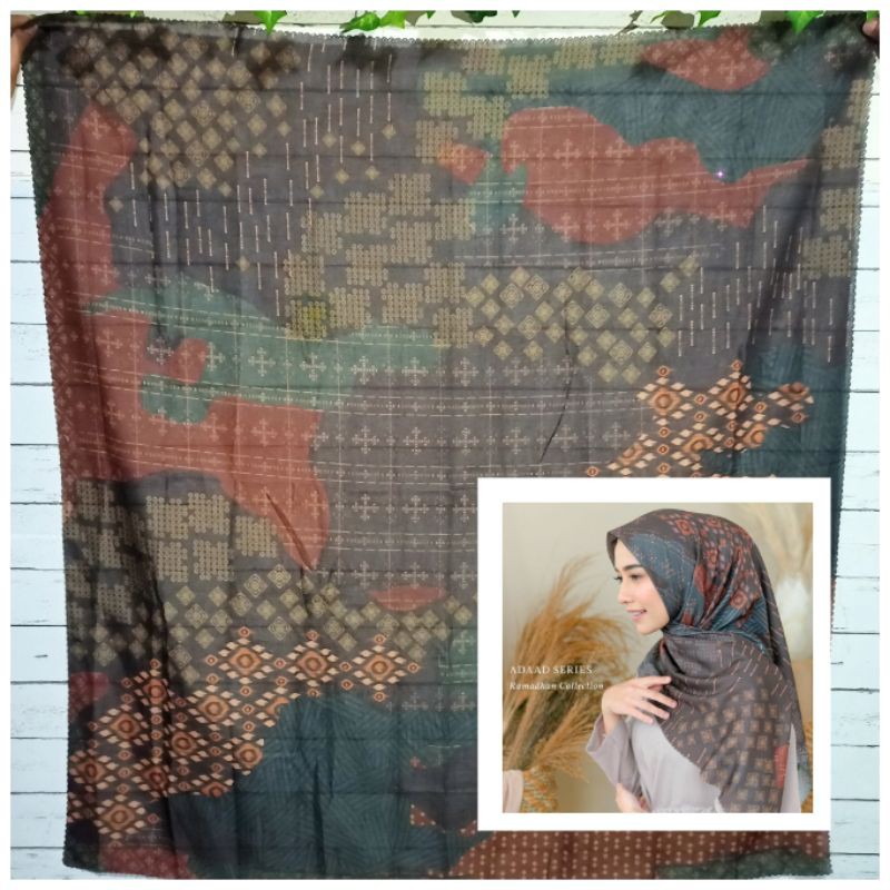 HIJAB SEGI EMOAT VOAL LASER CUT MOTIF N6431