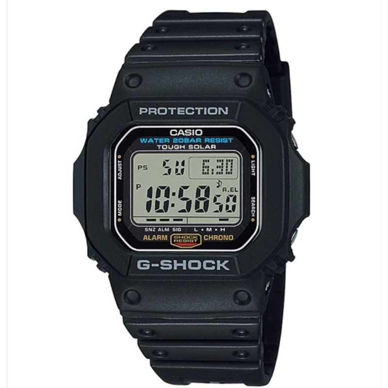 CASIO นาฬิกาข้อมือผู้ชาย G-Shock รุ่น G-5600E-1Black/Tough solar🌞***ของแท้ประกันเครื่องศูนย์ CMG 1 ปี