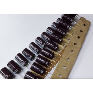 10ชิ้น Capacitor Electrolyte 330uf 25V ไดมิเตอร์ 10*16 ตัวเก็บประจุ อิเล็กโทรไลต์ คาปาซิเตอร์