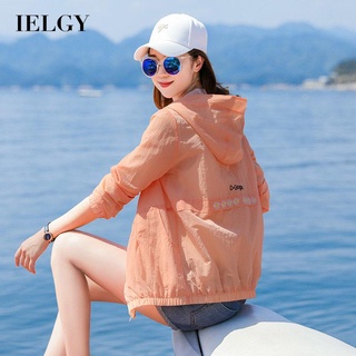 IELGY เสื้อคลุมกันแดด แขนยาว ทรงหลวม ป้องกันรังสียูวี สําหรับผู้หญิง