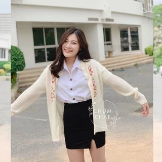 เสื้อไหมพรมผู้หญิง เสื้อไหมพรมลายปักมือ handmade (คละลายนะคะ) Free size 38”-44” เสื้อไหมพรมเกาหลี #2183334346