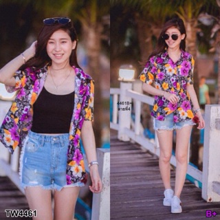 👗Pfashion [ส่งไว!!🚛] P4461เสื้อเชิตฮาวายลายที่4 Hawaiian shirt pattern 4