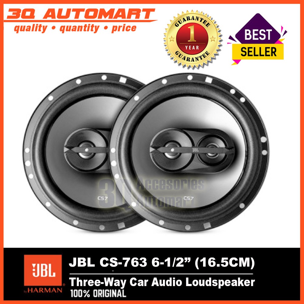JBL CS-763 6.5 (16.5CM) 135 WATTS Max Power ลําโพงเครื่องเสียงรถยนต์สามทาง
