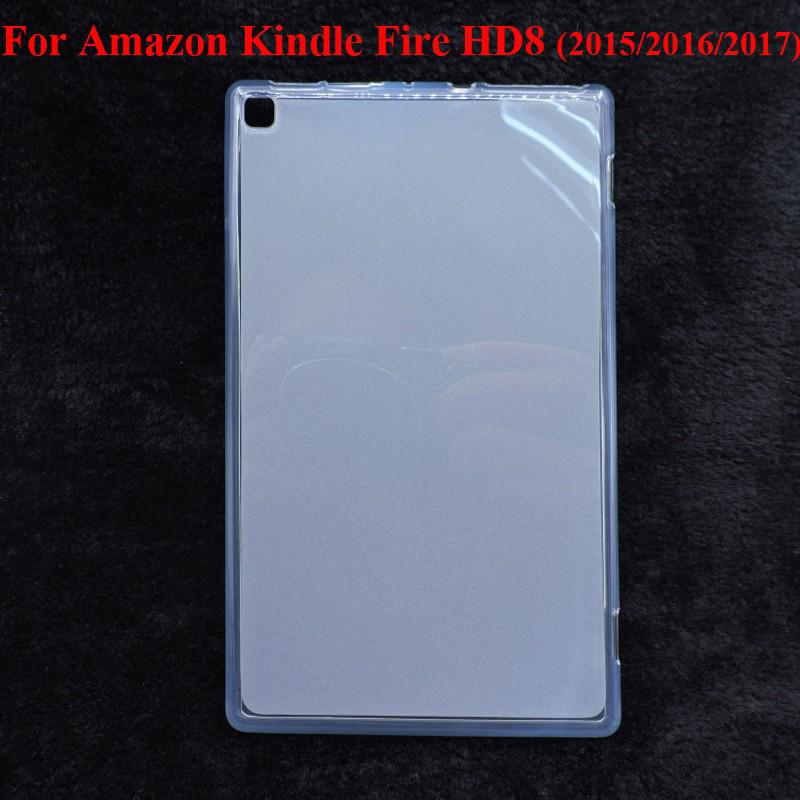 Amazon Kindle Fire HD8 2016 2017 2018 Casing อ่อน cover HD 8 Soft TPU ฝาครอบป้องกัน เคส หุ้ม