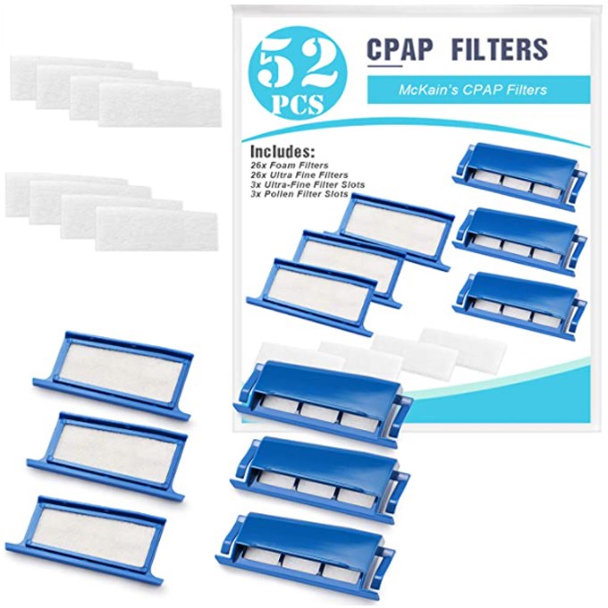 ไส้กรองอากาศ 52 ชิ้น สำหรับ เครื่อง CPAP  Philips Dreamstation แบบเปลี่ยน Filter ได้ ประหยัดคุ้ม พร้อมส่ง Cpap Filters