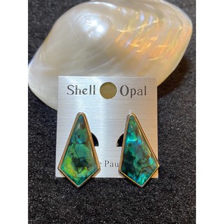 ต่างหู Shell Opal เปลือกหอยอะบาโลน หรือเป๋าหือนิวซีแลนด์