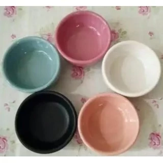 ถ้วยเซรามิค 2นิ้ว คละสี ใส่อาหารนม สำหรับสัตว์เลี้ยงหรือเเต่งสวนถาด