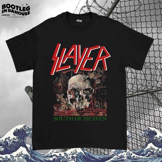 เสื้ เสื้อเชิ้ต พิมพ์ลายวง South To Heaven Band Slayer สําหรับผู้ชายS-5XL