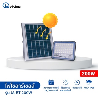 JA-BT-200W LED Solar Light แอลอีดี สปอร์ตไลท์ โซล่าเซลล์ สลิม กันน้ำ ไฟ สปอตไลท์ พลังงานแสงอาทิตย์ สปอร์ตไลท์รุ่นดีสุด