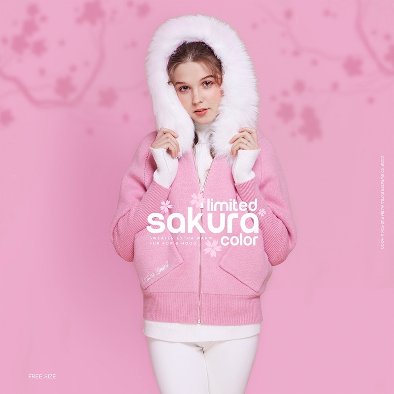 COATOVER LIMITED SWEATER EXTRA WARM FUR FOX &HOOD SAKURA