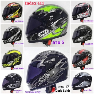 หมวกกันน็อคเต็มใบ INDEX 411 สินค้ามีมาตรฐาน มอก. ขนาดเบอร์ L…